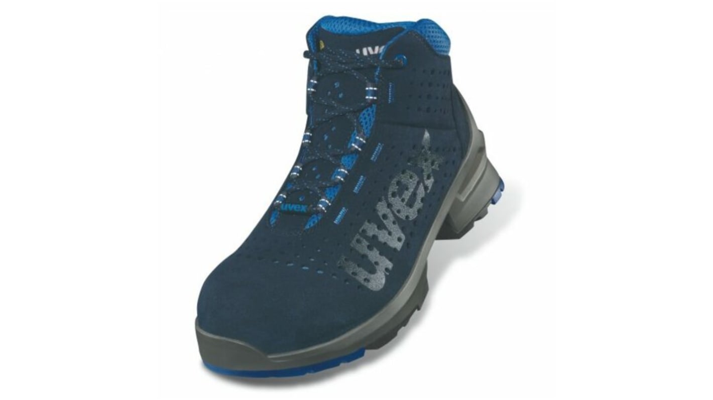 uvex 1-8532 Blue, Grey ESD Safe Composite Toe Capped Unisex Safety Boots, UK 10, EU 44