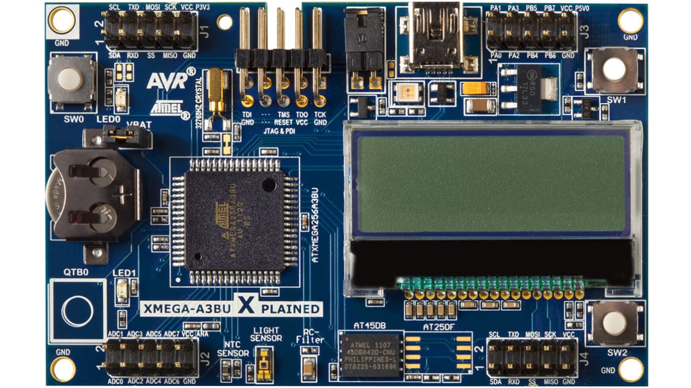 Microchip XMEGA-A3BU Xplained MCU Development Board ATXMEGAA3BU-XPLD