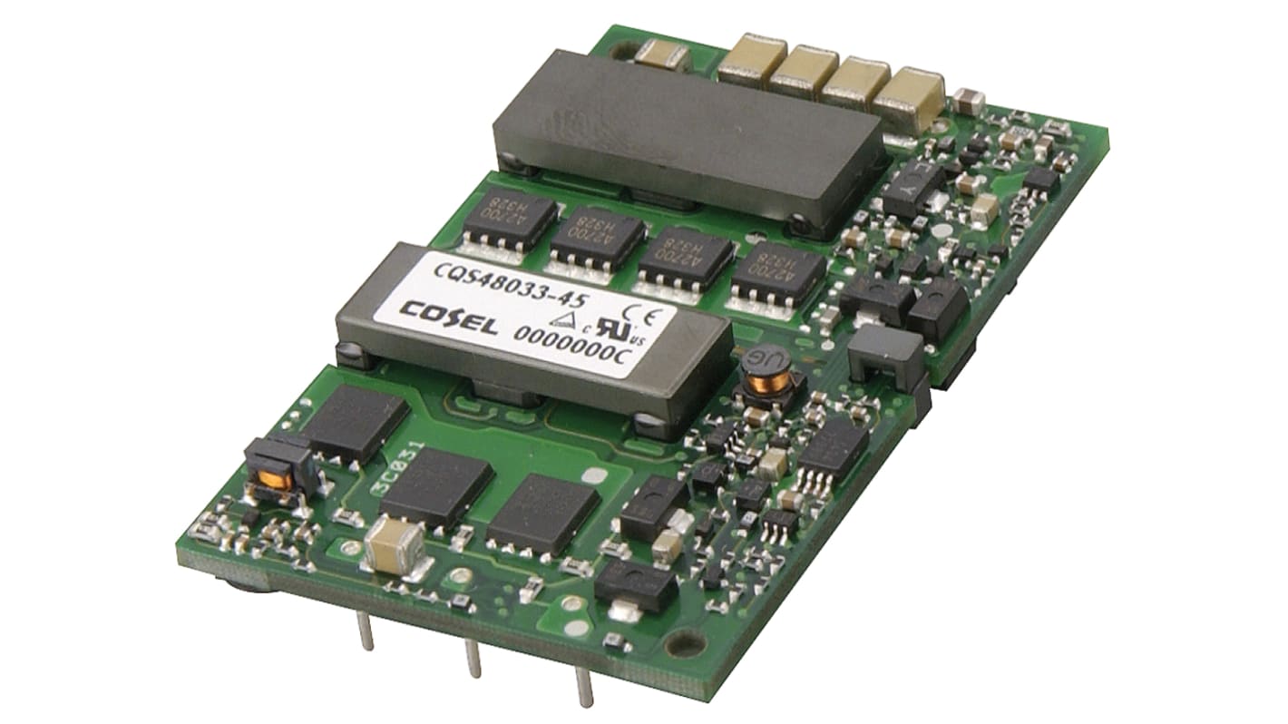 Cosel CQS DC-DC Converter, 3.3V dc/ 40A Output, 18 → 36 V dc Input, 132W, PCB Mount, +85°C Max Temp -40°C Min