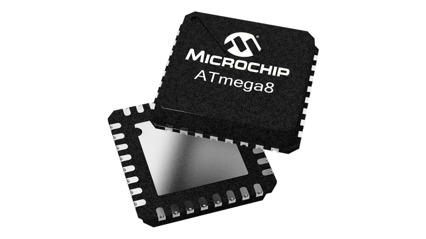 Microcontrollore Microchip, AVR, PLCC, ATmega, 44 Pin, Montaggio superficiale, 8bit, 16MHz