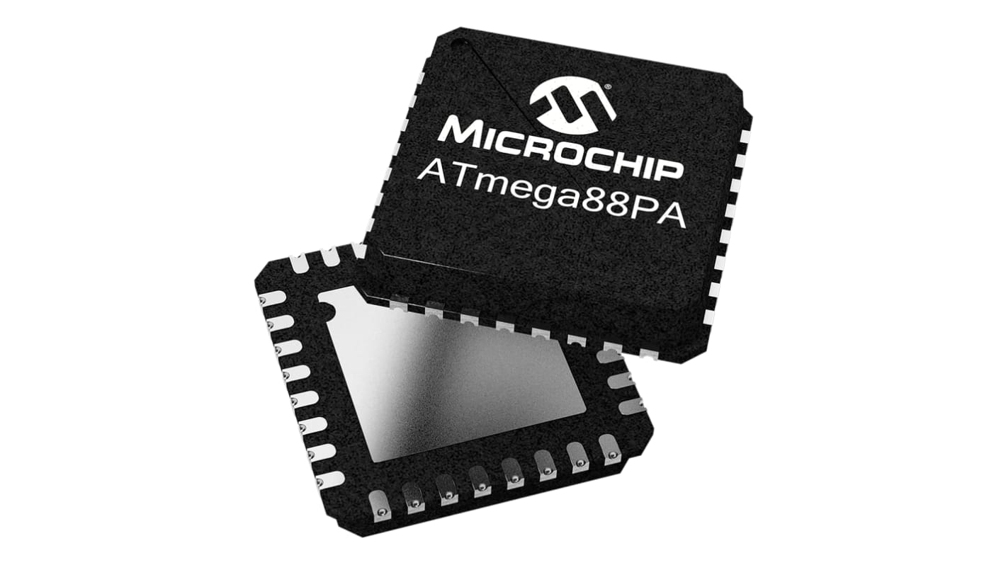 Microchip ATMEGA8A-MU, 8bit AVR Microcontroller, ATmega, 16MHz, 8 kB Flash, 32-Pin VQFN
