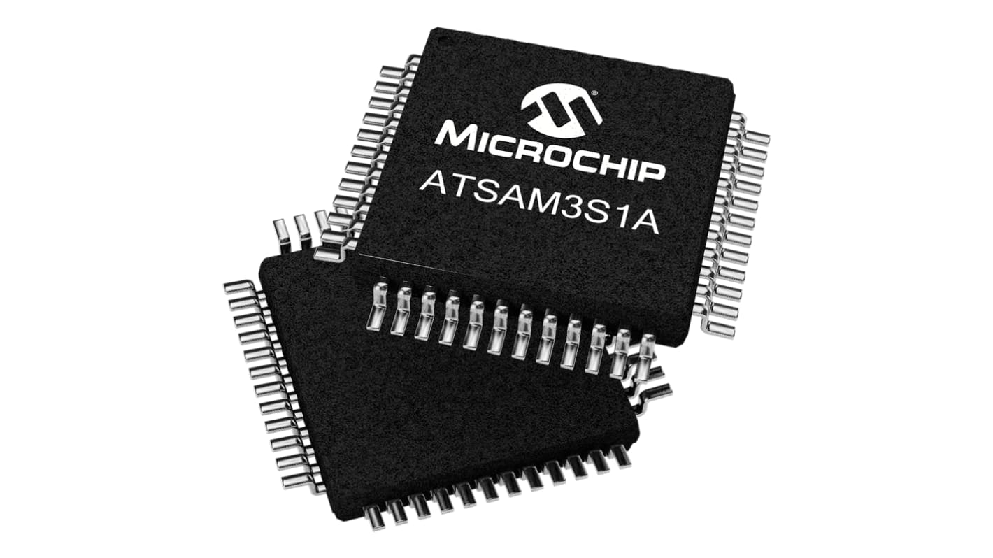 Microchip, 32bit ARM Cortex M3, SAM3S Microcontroller, 64MHz, 64 kB Flash, 48-Pin LQFP