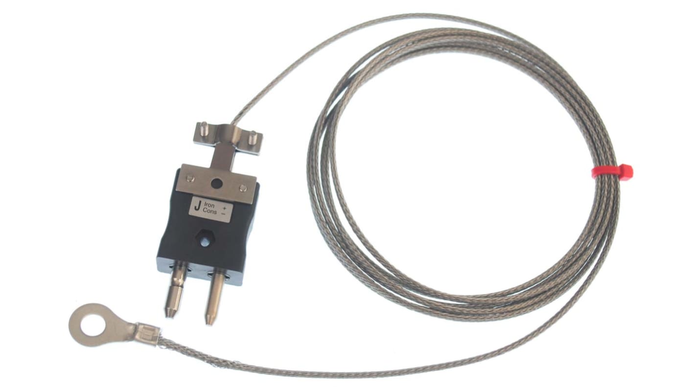 RS PRO Type J Washer Thermocouple 2m Length, 6mm Diameter → +350°C