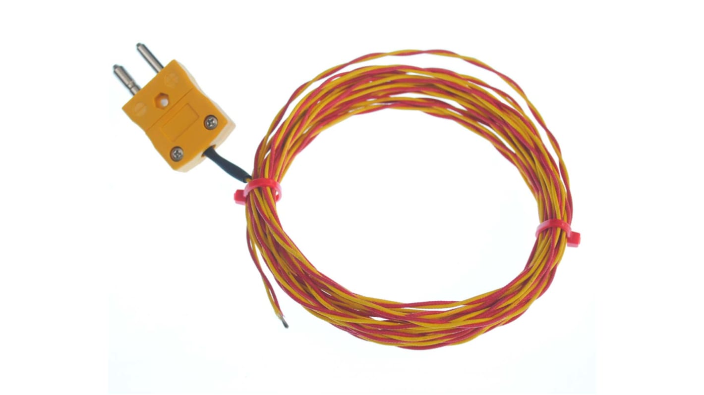 Termocoppia a giunzione esposta tipo K, Ø sonda 1/0.711mm, lungh. sonda 5m, +700°C