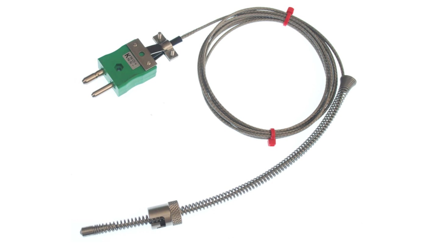 Termopar tipo K RS PRO, Ø sonda 6mm x 3m, temp. máx +350°C, cable de 3m, conexión Conector macho estándar