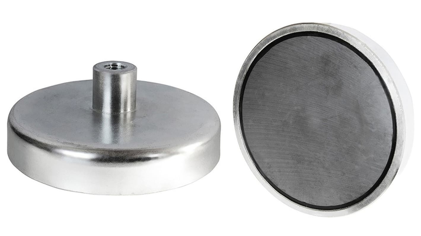 Eclipse Pot Magnet 25mm Threaded Hole Samarium Alloy, 15kg Pull