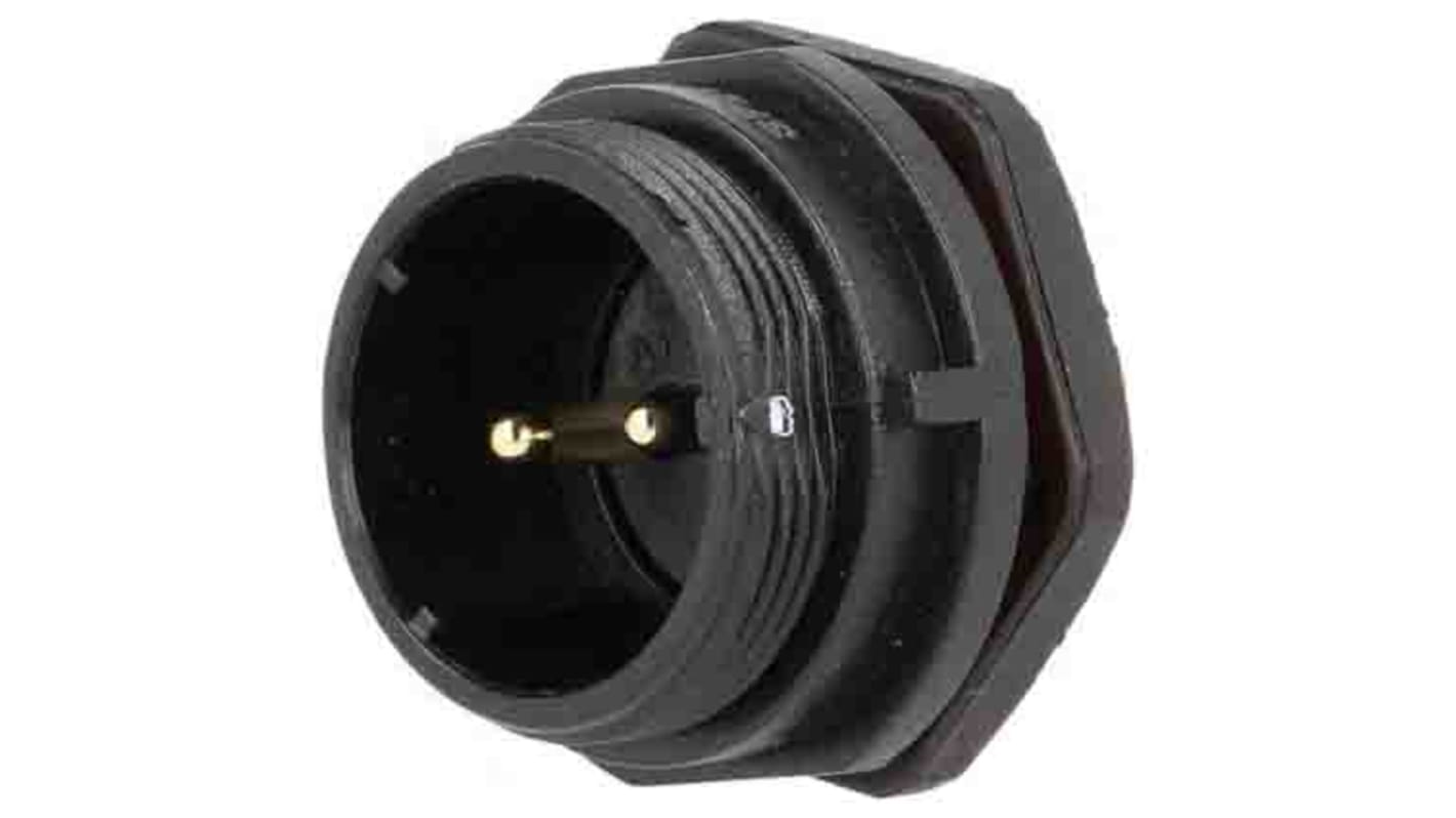 RS PRO Circular Connector, 2 Contacts, Front Mount, Socket, Male, IP68