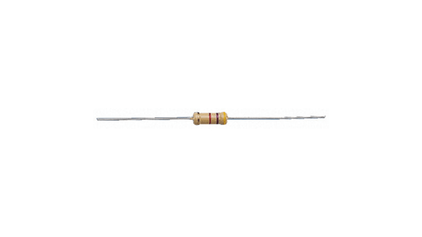 RS PRO 碳膜电阻, 15Ω, 0.25W, ±5%容差, -500 → +350ppm/°C, 0623