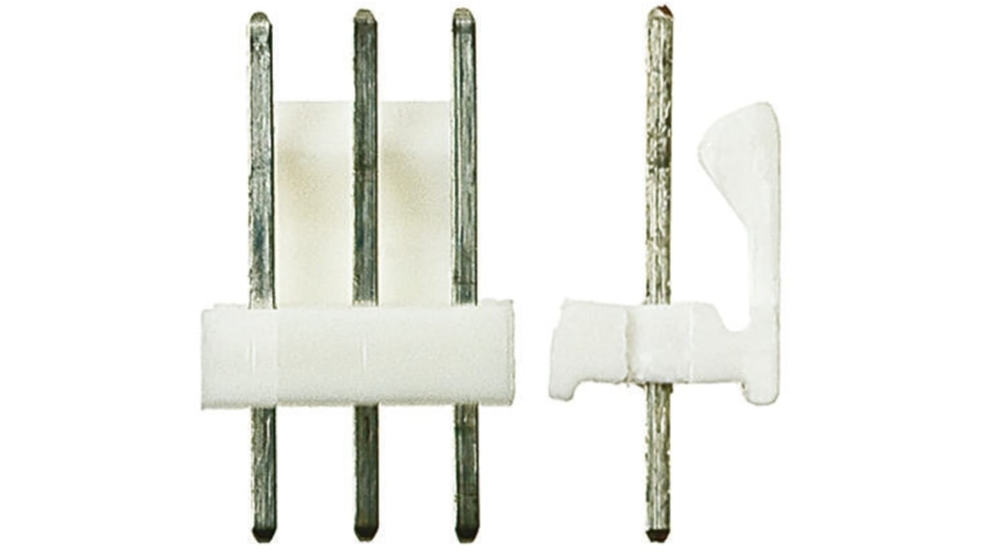 TE Connectivity MTA-100 Series Straight Through Hole Pin Header, 5 Contact(s), 2.54mm Pitch, 1 Row(s), Unshrouded