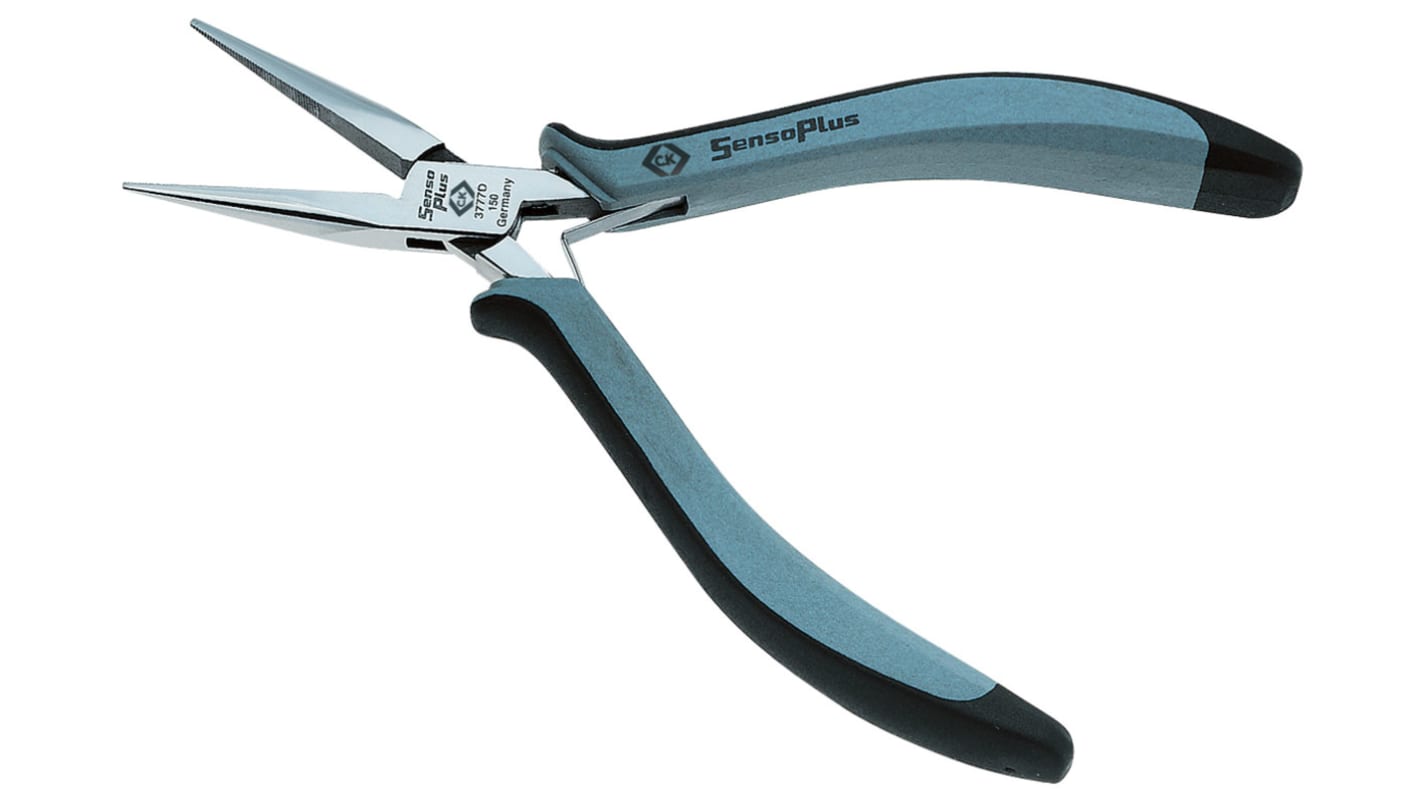 CK Long Nose Pliers, 155 mm Overall, Straight Tip, 40mm Jaw, ESD