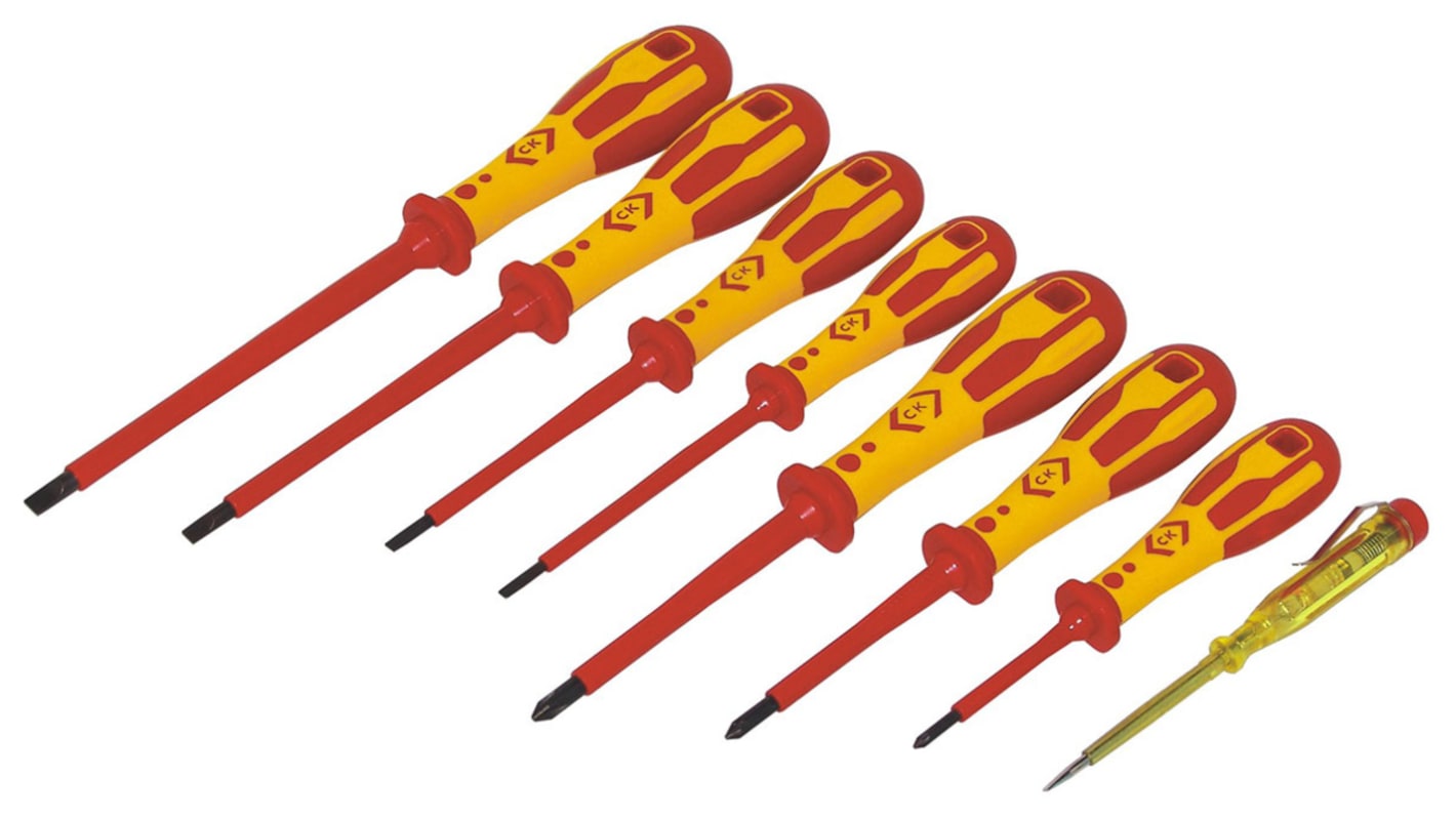 CK T49192 Phillips, Slotted Screwdriver Set, 8-Piece