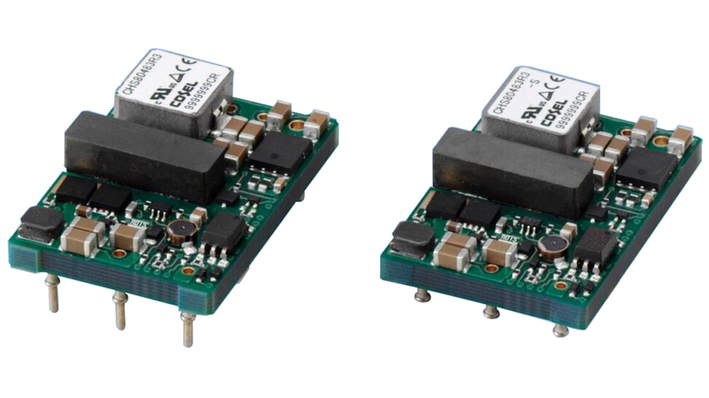 Cosel CHS DC-DC Converter, 3.3V dc/ 25A Output, 36 → 76 V dc Input, 82.5W, PCB Mount, +85°C Max Temp -40°C Min