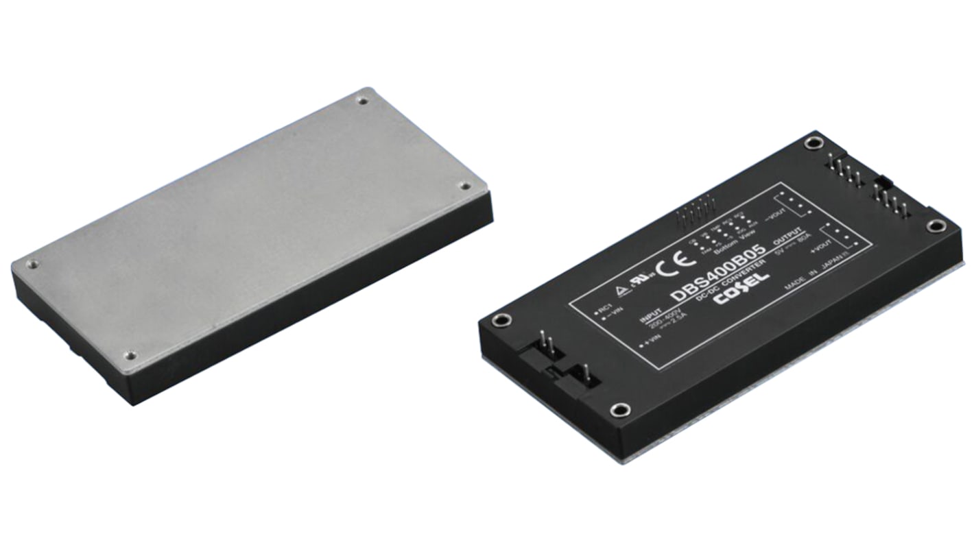 Cosel DBS DC-DC Converter, 5V dc/ 40A Output, 200 → 400 V dc Input, 200W, PCB Mount, +85°C Max Temp -20°C Min