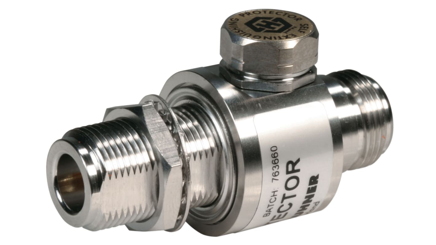 Proteccion contra sobretensiones coaxial Huber+Suhner, Coaxial, 170 V dc, 20kA, Axial