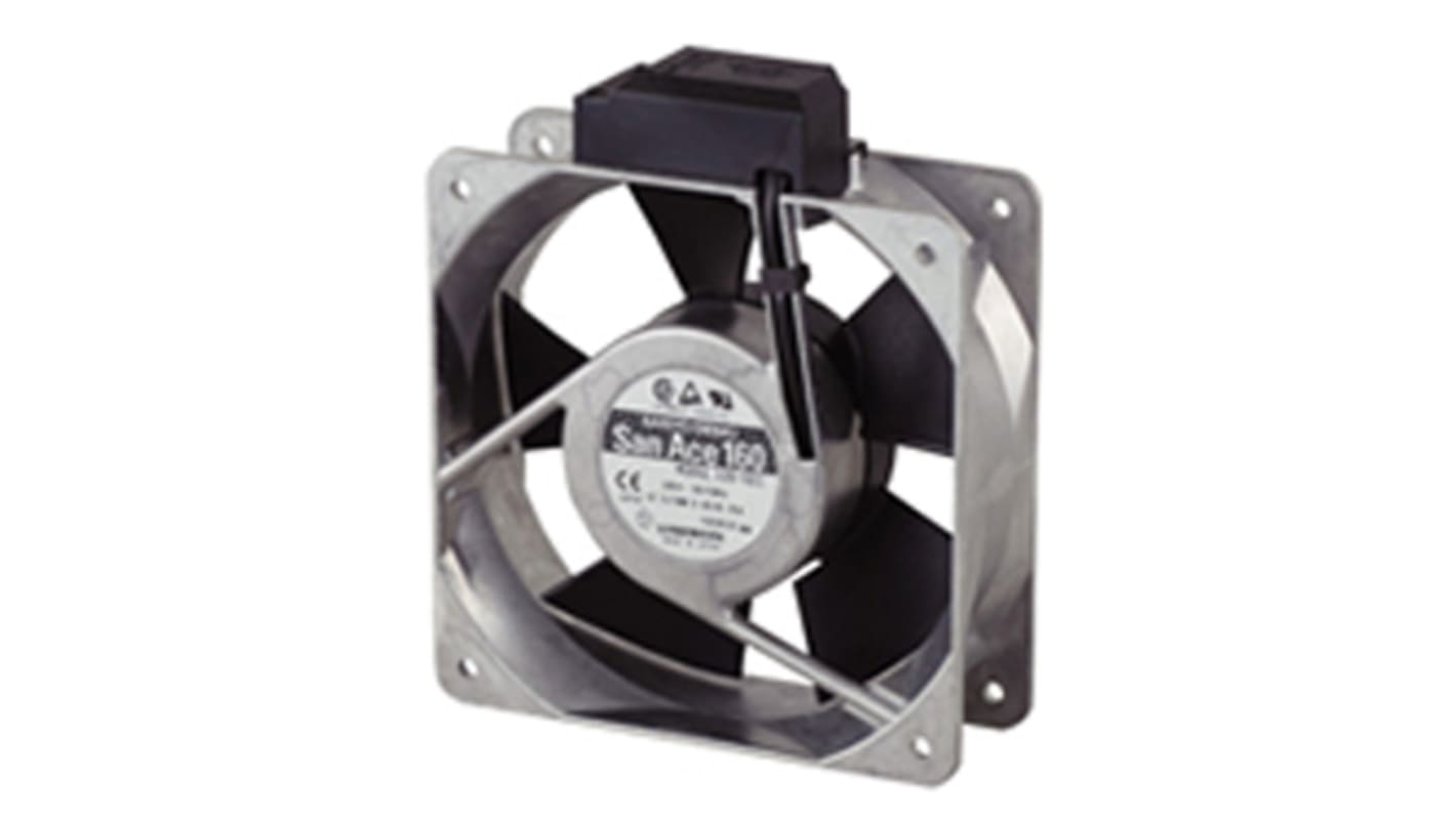 Sanyo Denki San Ace 109 AC Series Axial Fan, 230 V ac, AC Operation, 510m³/h, 37.5W, 210mA Max, 160 x 160 x 51mm