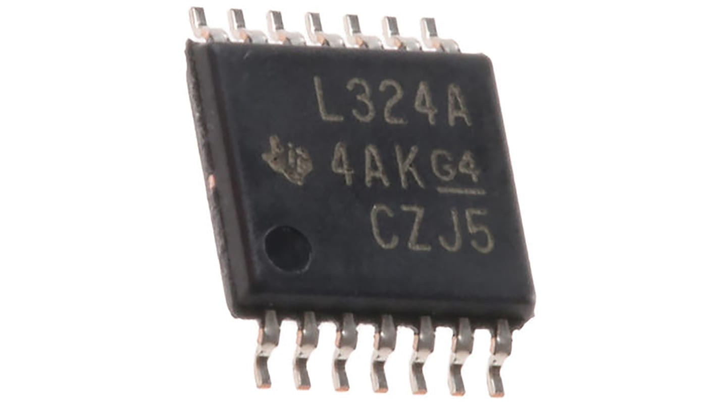 TLV4316IPWR Texas Instruments, Precision, Op Amp, RRIO, 10MHz, 14-Pin TSSOP