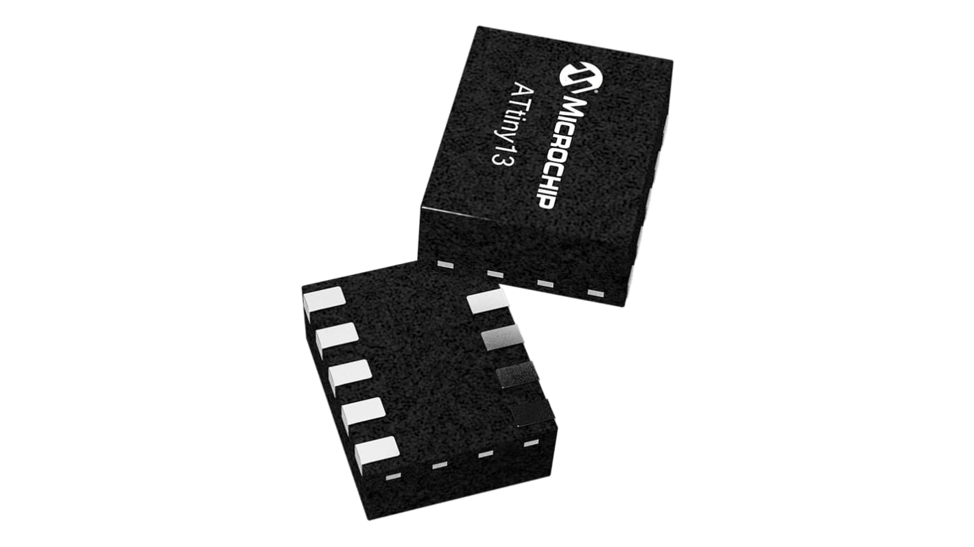 Mikrokontroler Microchip ATtiny13 SOIC 8-pinowy Montaż powierzchniowy AVR 1 kB 8bit CAN: 20MHz RAM:64 B Ethernet: Flash