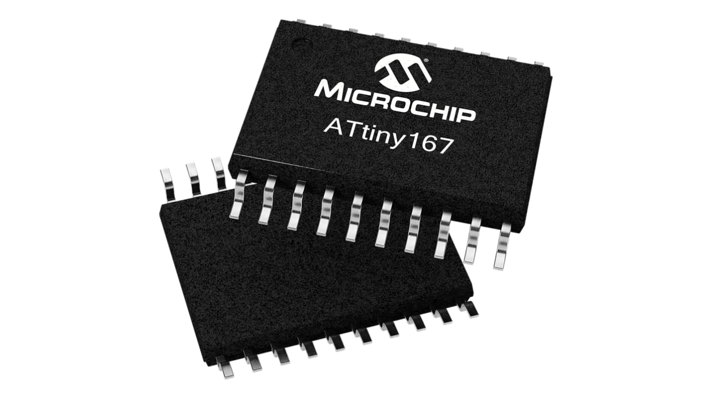 Mikrokontroler Microchip ATtiny167 TSSOP 20-pinowy Montaż powierzchniowy AVR 16 kB 8bit CAN: 16MHz RAM:512 B Ethernet: