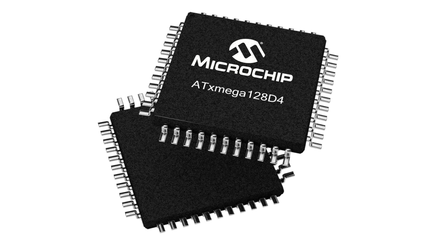Microchip AVR XMEGA系列单片机, AVR内核, 44针, TQFP封装, 0CAN通道