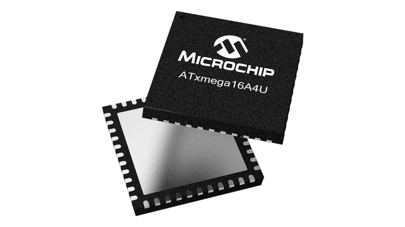 Microchip AVR XMEGA マイコン, 32MHz, 16 + 4 kB, フラッシュ, 44-Pin VQFN