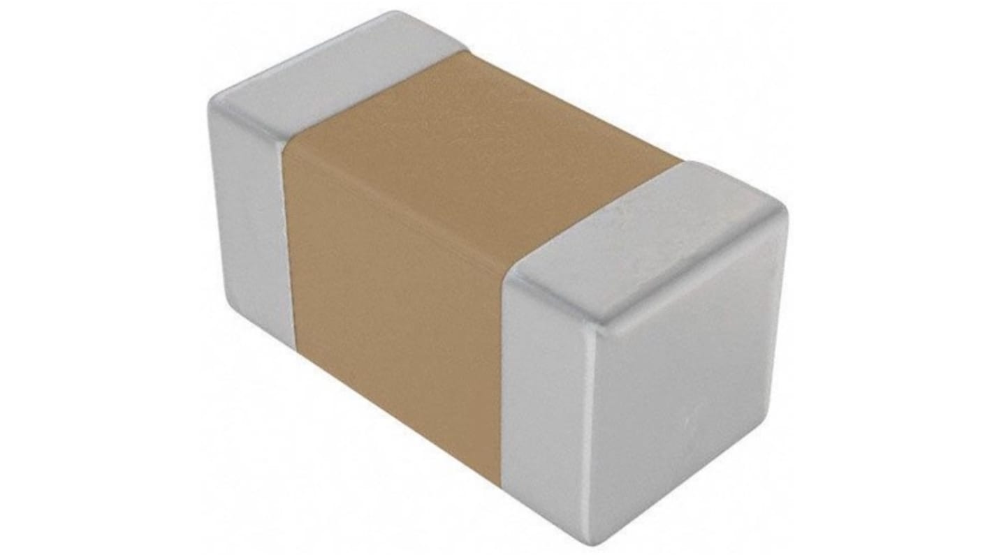 KEMET 100nF Multilayer Ceramic Capacitor MLCC, 50V dc V, ±5% , SMD