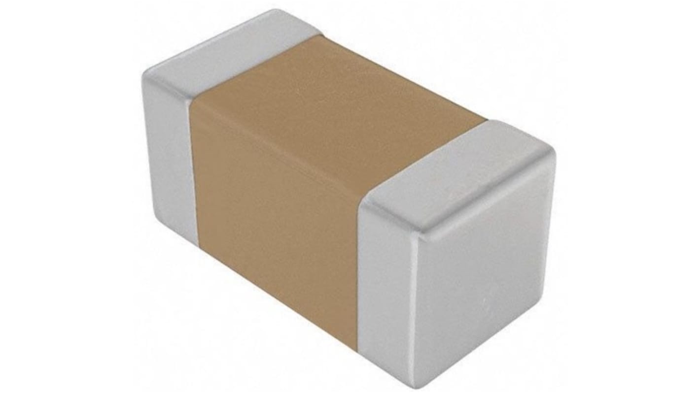 Condensatore ceramico multistrato MLCC, 0402 (1005M), 10nF, ±10%, 50V cc, SMD, X7R