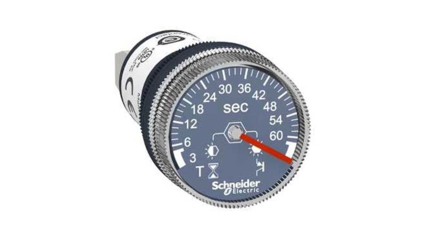 Schneider Electric Harmony Series Panel Mount Timer Relay, 24V dc, 3 → 60s, 1-Function