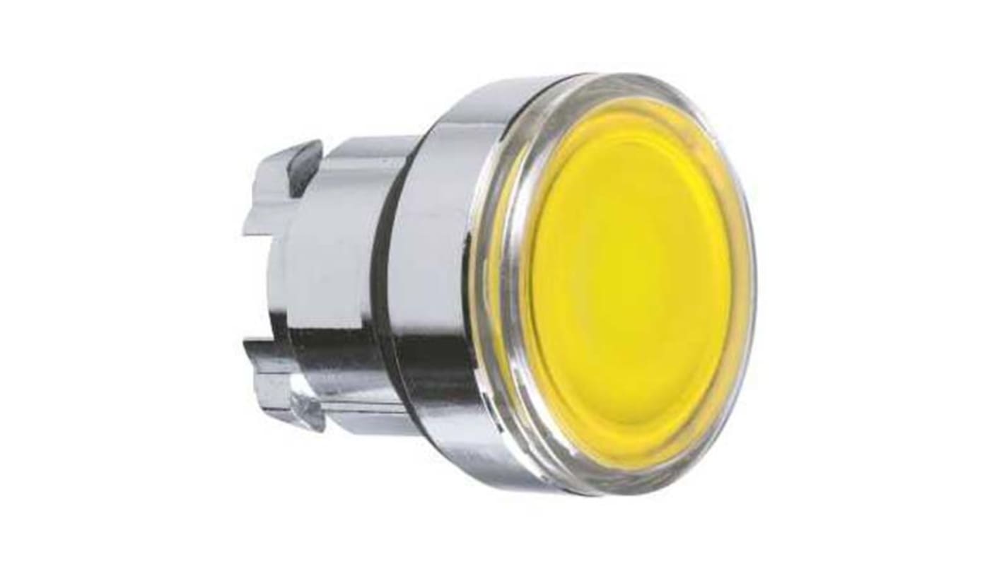 Schneider Electric Harmony XB4 Series Yellow Momentary Push Button Head, 22mm Cutout, IP66, IP67, IP69K