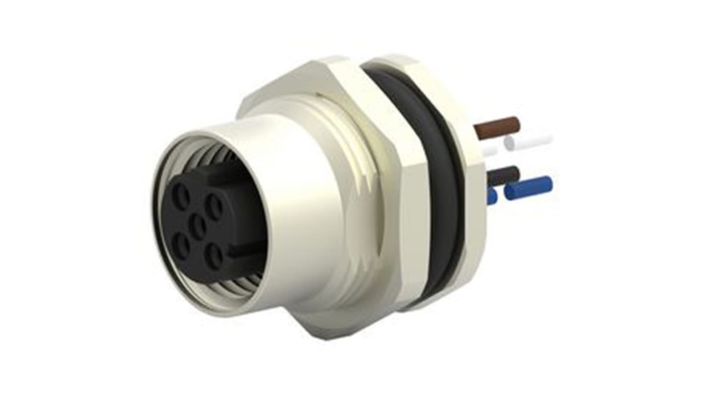 TE Connectivity Straight Female 5 way M12 to Unterminated Sensor Actuator Cable, 200mm