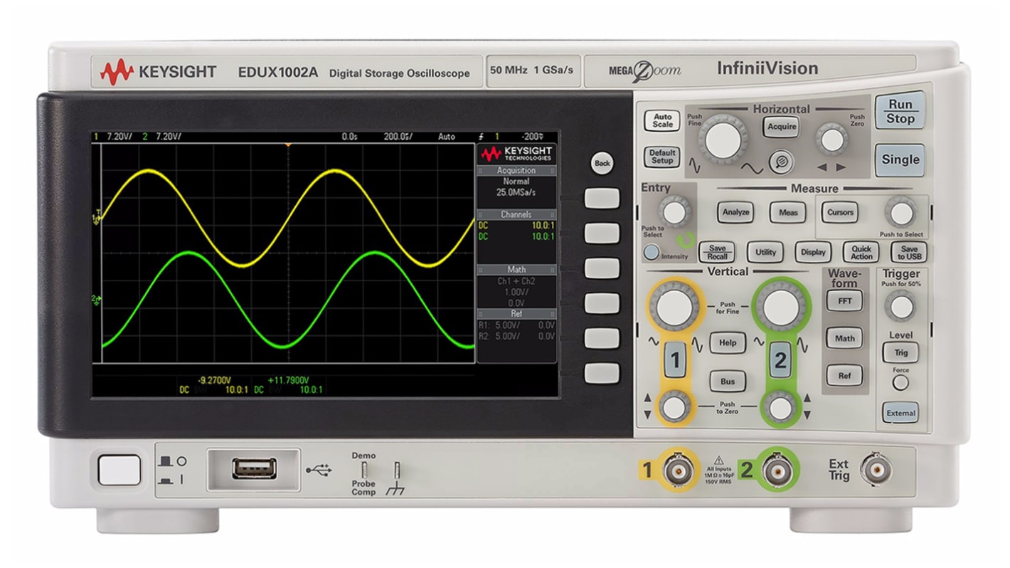 Keysight Technologies 示波器, 台式, 50MHz带宽, 2模拟通道, 1000 X系列 1000 X 系列