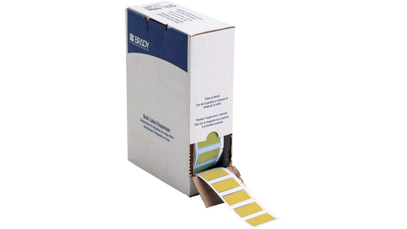 Brady B-342 PermaSleeve Wärmeschrumpfschlauch-Etiketten H. 21.62mm B. 44.45mm für BMP61, BMP71, M611 1000 auf Gelb