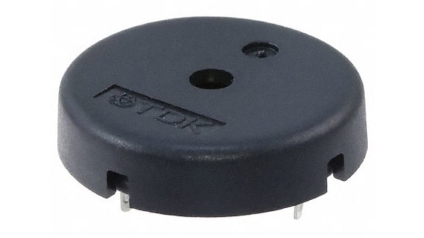 TDK 75dB压电蜂鸣器, PCB安装, 3V 交流至30V 交流电源, 外部驱动, 最大4kHz, 17 (Dia.) x 7.5mm
