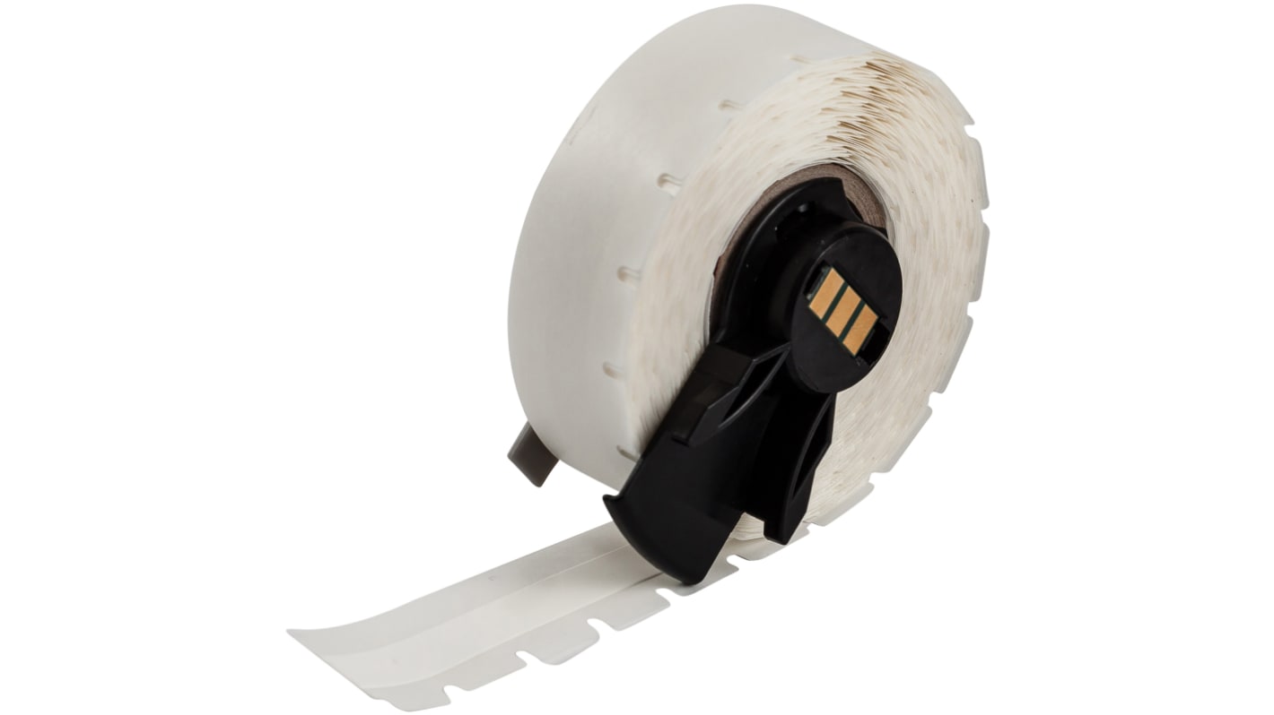 Brady B-498 Repositionable Vinyl White Cable Labels, 8.08mm Width, 1 Qty