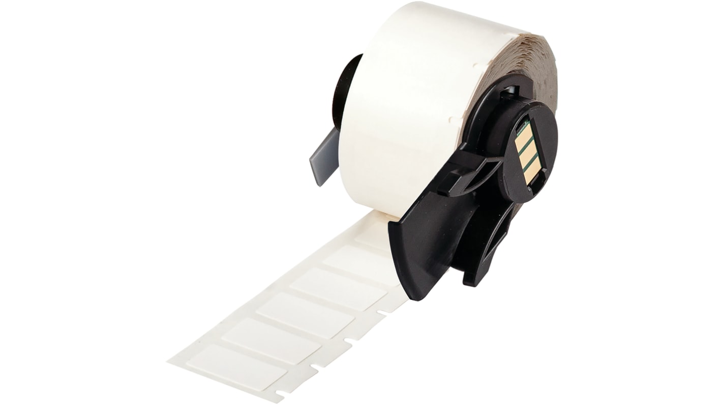 Brady B-499 Nylon Cloth White Label Roll, 22.86mm Width, 12.7mm Height