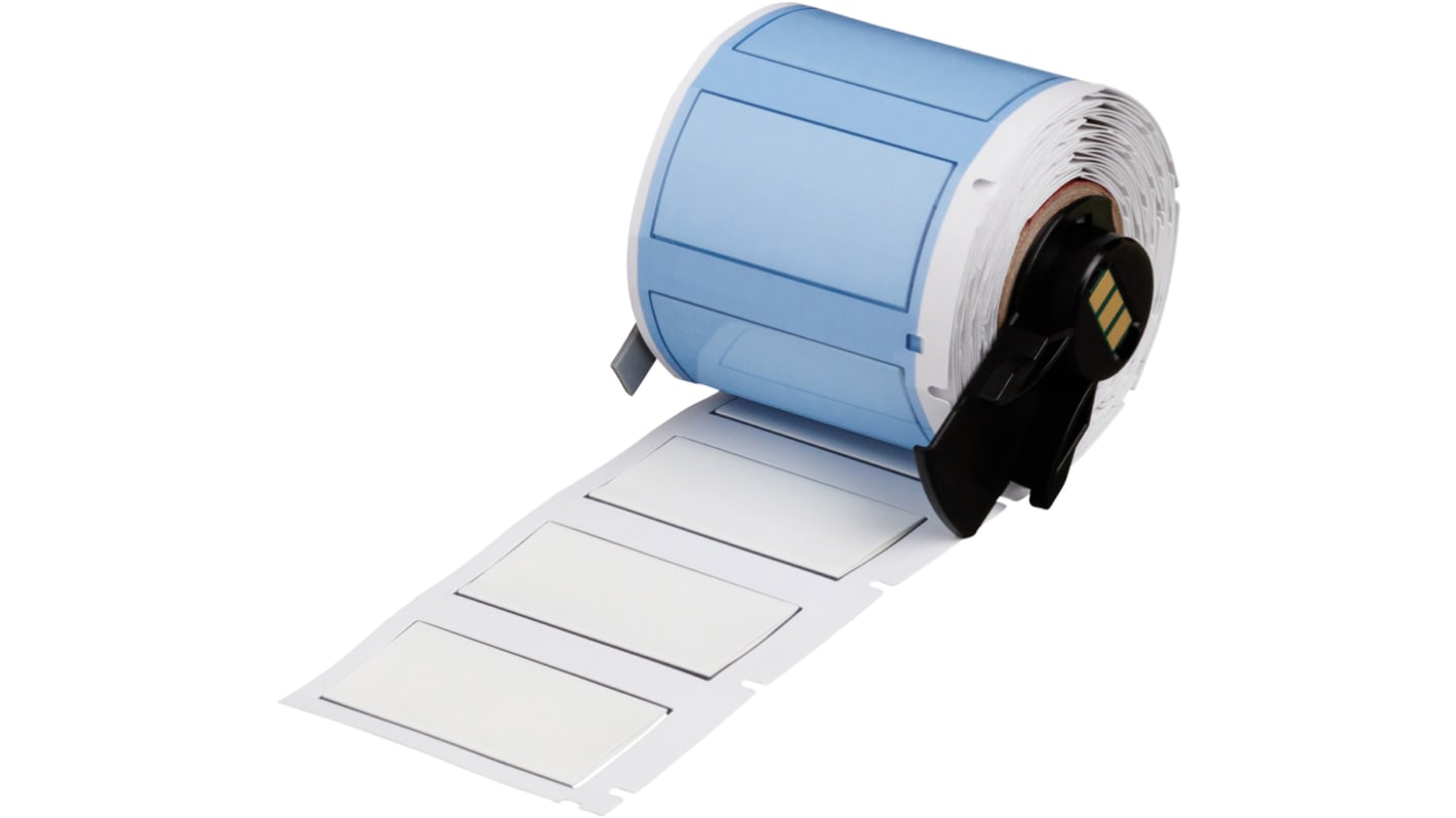 Brady B-342 PermaSleeve White Heatshrink Labels, 44.45mm Width, 21.62mm Height, 100 Qty