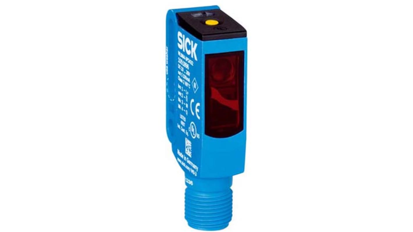 Rs-Online Sensore fotoelettrico Rettangolare SICK a soppressione di sfondo rilevamento 25 mm → 350 mm uscita PNP