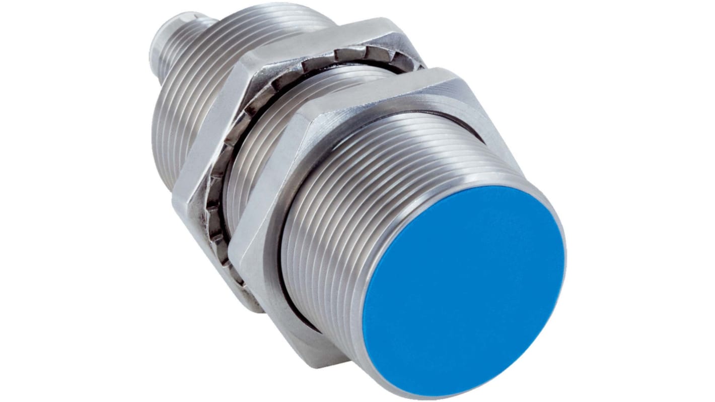 Sick Inductive Barrel-Style Proximity Sensor, M30 x 1.5, 15 mm Detection, PNP Output, 10 → 30 V dc, IP68, IP69K