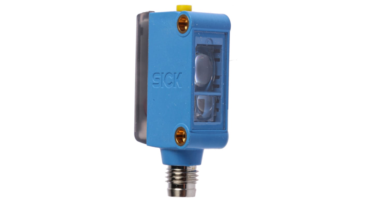 Sensor de contraste Sick serie KTM, alcance 12,5 mm, LED Blanco, 12 → 24 V dc, salida PNP, IP67