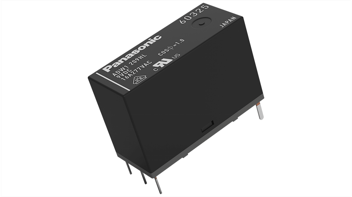 Panasonic PCB Mount Latching Power Relay, 3V dc Coil, 16A Switching Current, SPST