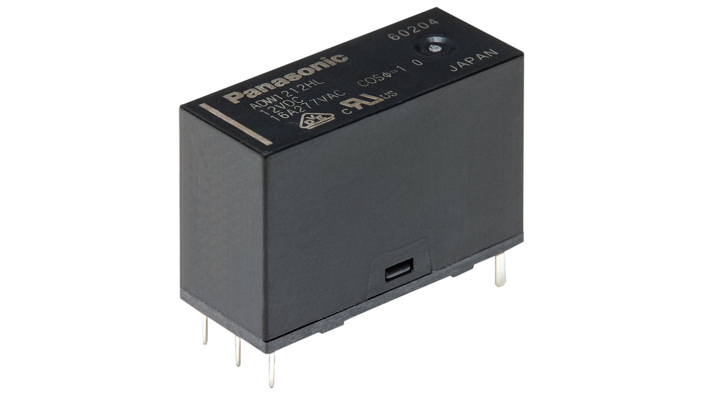 Panasonic 5V dc Spule 1-poliger Schließer Printrelais 16A 62,5Ω 400mW Bistabiles Relais