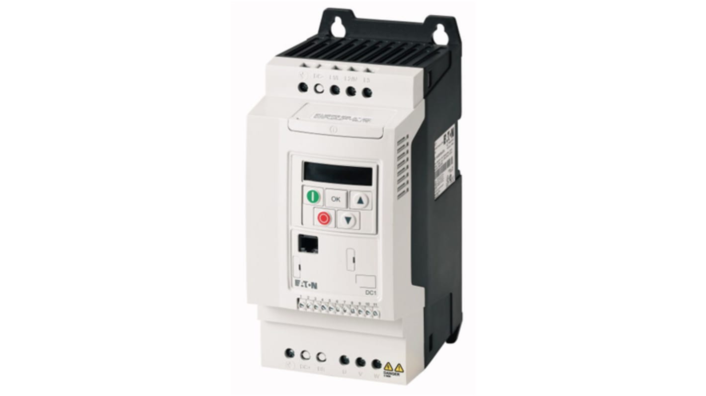 Variador de frecuencia Eaton serie Eaton Moeller, 2,2 kW, 230 V ac, 1 fase, 10,5 A, 0 → 50Hz, IP20, CANOpen