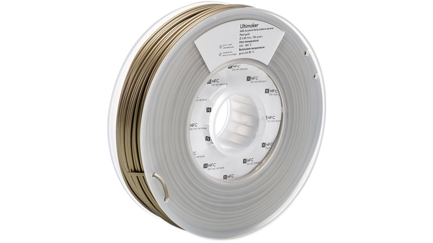 Ultimaker ABS 3D-Drucker Filament, Gold, 2.85mm, FDM, 750g