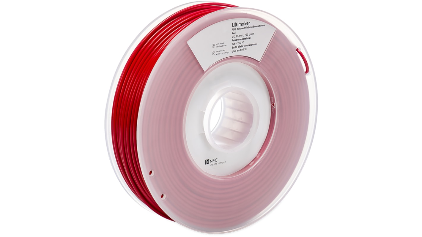 Ultimaker 2.85mm Red ABS 3D Printer Filament, 750g