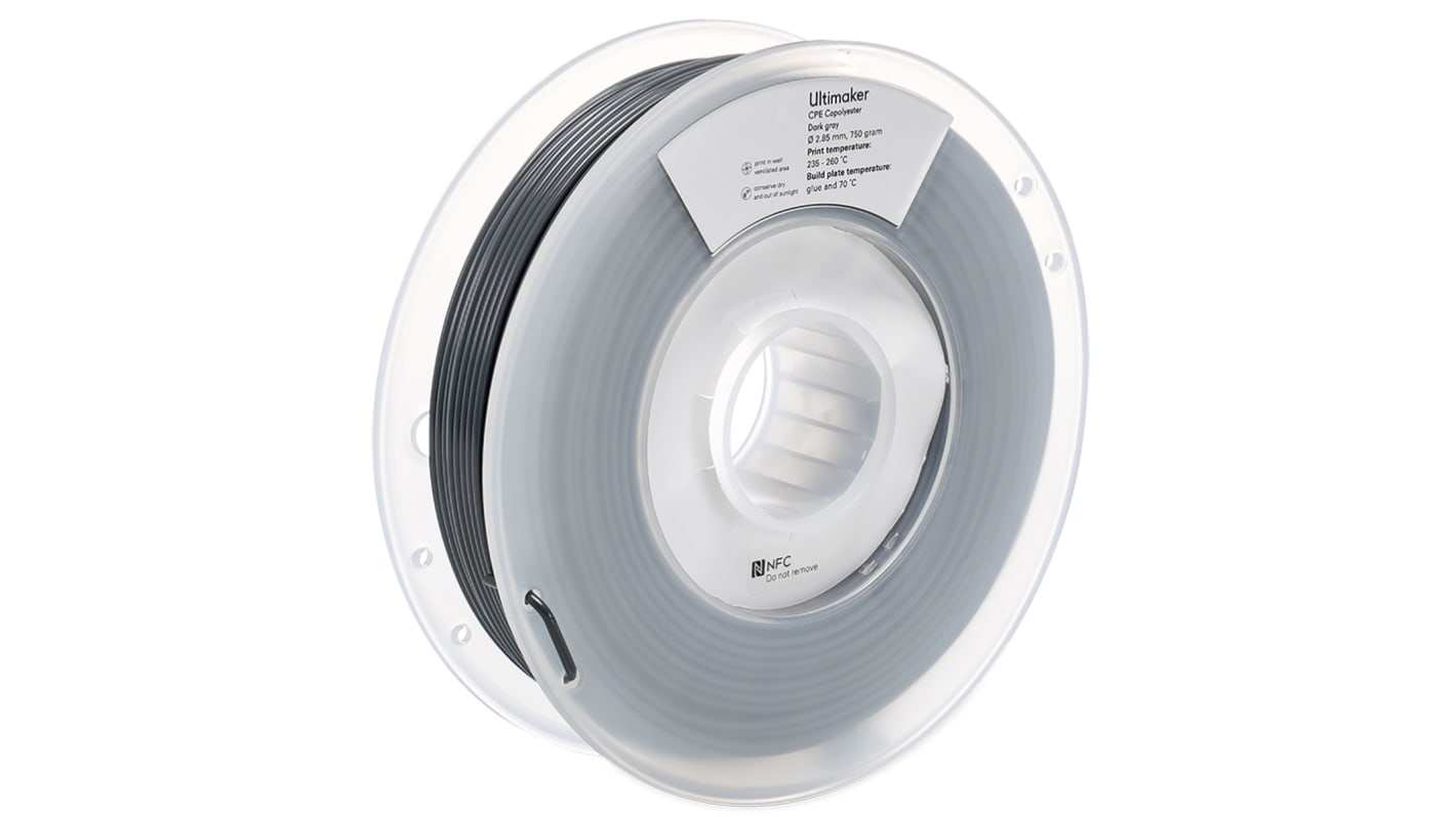 Ultimaker 2.85mm Grey CPE 3D Printer Filament, 750g