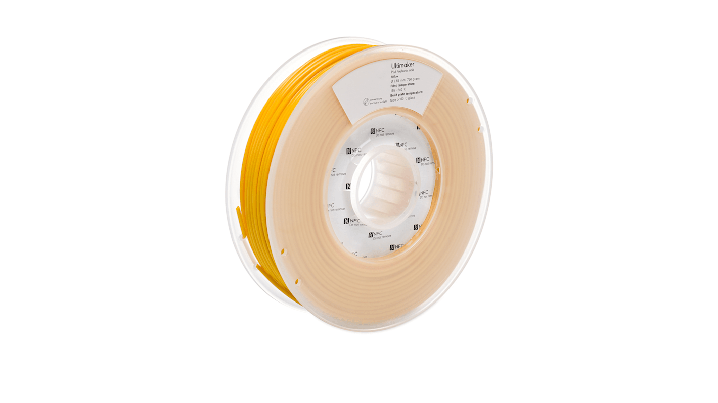 Ultimaker PLA 3D-Drucker Filament, Gelb, 2.85mm, FDM, 750g