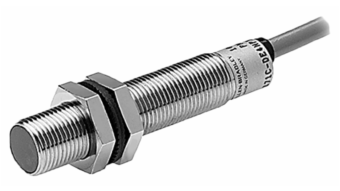 Allen Bradley Inductive Barrel-Style Proximity Sensor, M5 x 0.5, 1.5 mm Detection, PNP Output, 10 → 30 V dc, IP67