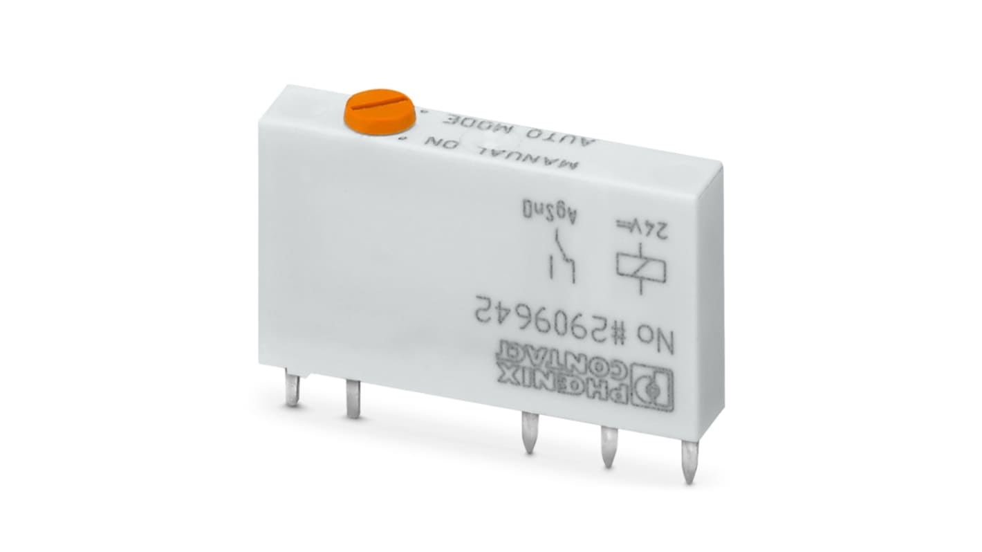 Phoenix Contact PCB Mount Power Relay, 24V dc Coil, 10mA Switching Current, SPDT