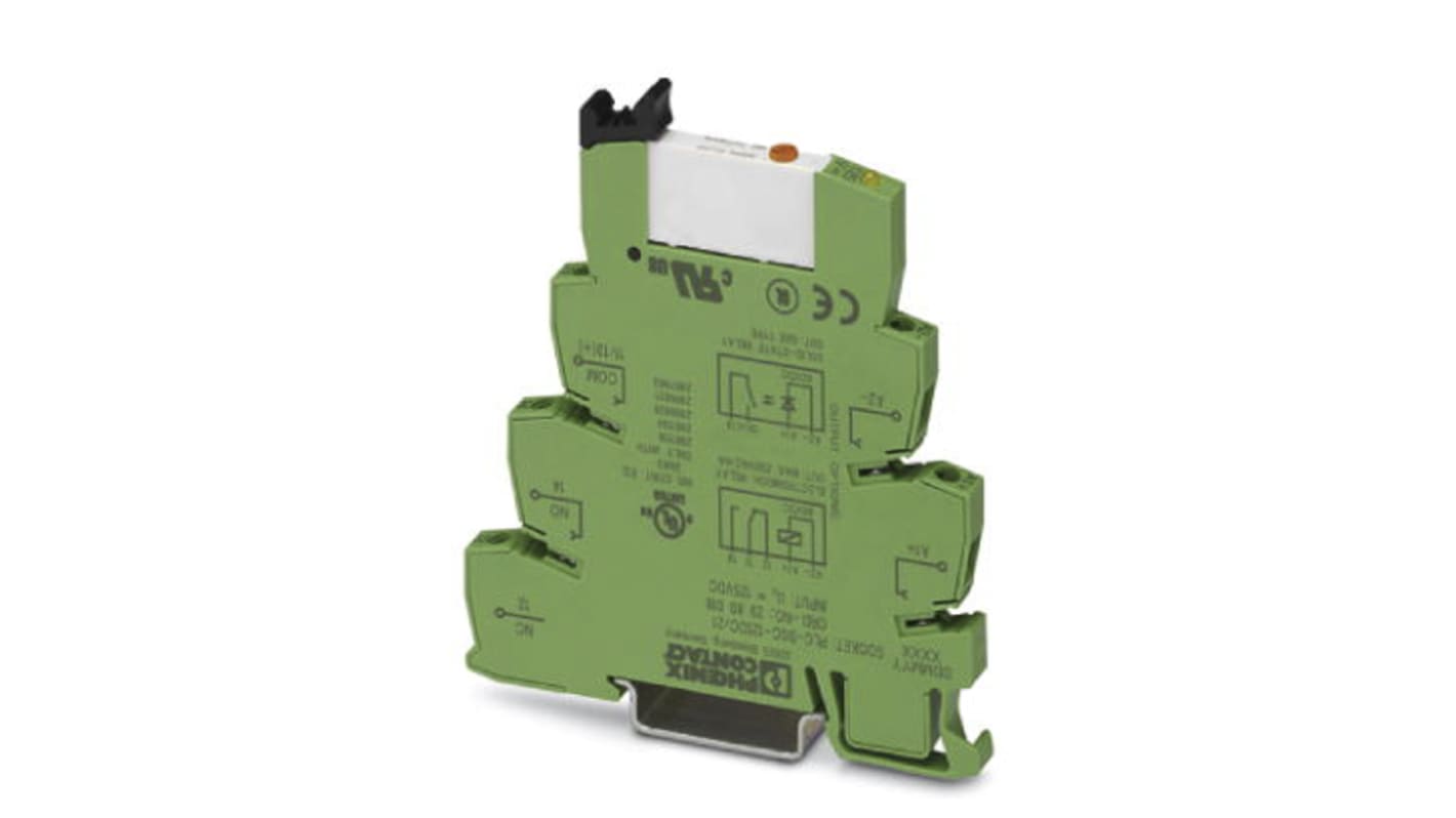 Phoenix Contact PLC-RSC-125DC/21AU/MS Series Interface Relay, DIN Rail Mount, 110V dc Coil, SPDT