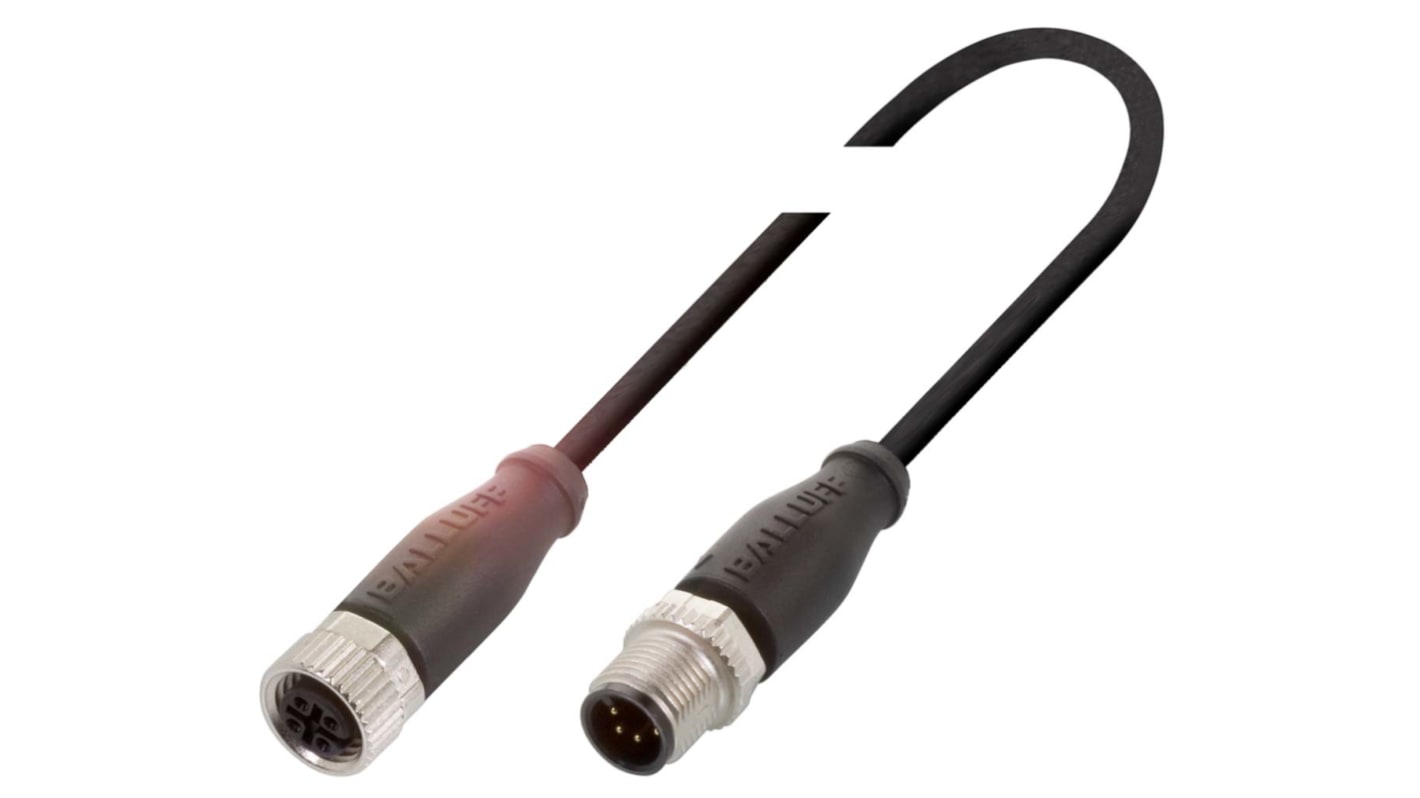 BALLUFF Male 5 way M12 to Female 4 way M12 Sensor Actuator Cable, 2m