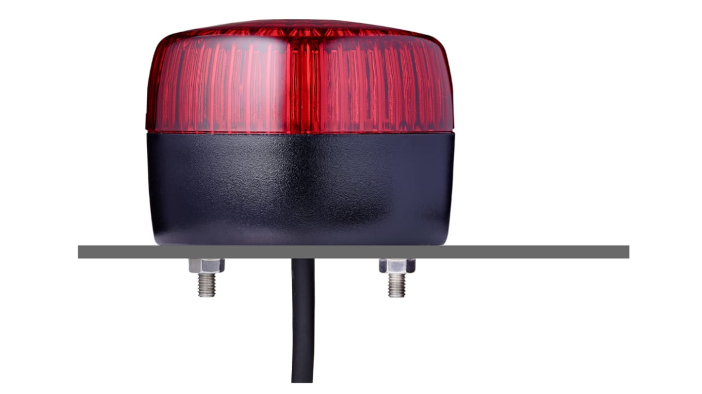 AUER Signal PCL Series Red Multiple Effect Beacon, 24 V ac/dc, Surface Mount, LED Bulb, IP66, IP67